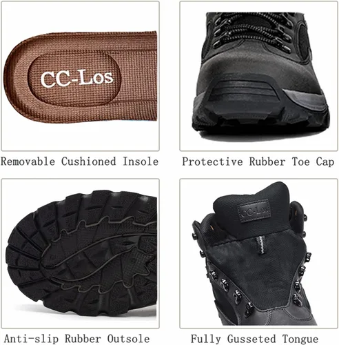 Vista 4 de CC-Los Men's Waterproof Hiking Boots Work Boots Outdoor Relaxed Fit Lightweight Size 7-14