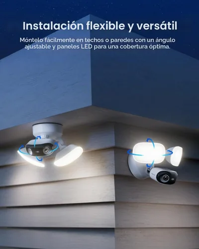 Vista 8 de REOLINK Elite Floodlight WiFi 4K 8MP 180° Panoramic Wired Floodlight Camera