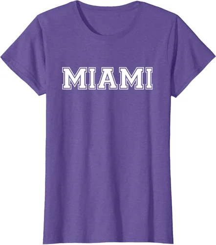 Vista 21 de Camiseta de regalo deportiva estilo universitario Miami Florida, Negro, S