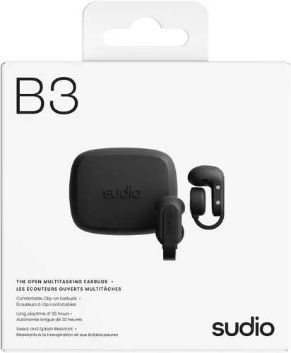 Vista 8 de Sudio Audio B3 Auriculares inalámbricos de oreja abierta – Auriculares Bluetooth 5.3 con clip con ajuste seguro, resistentes al sudor, micrófono