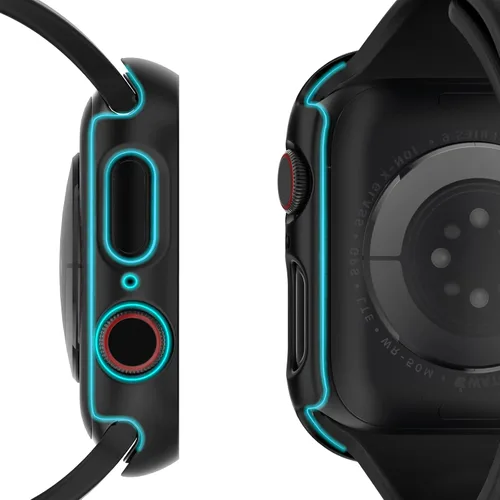 Vista 4 de Paquete de 6 fundas para Apple Watch de 1.496 in Series 3 2 con Negro+Azul+Vino+Púrpura claro+Azul hielo+Blanco