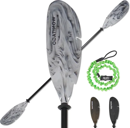Vista 9 de Angler Kayak Paddle Adjustable Fishing Kayak Oar with Paddle Leash