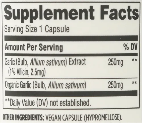 Vista 6 de 365 by Whole Foods Market, Suplemento dietético de ajo, cápsulas veganas, apoya la salud del corazón, 60