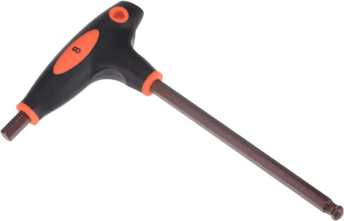 Vista 12 de uxcell Llave inglesa con mango en T de llave hexagonal de extremo de bola de 0.079 in, acero métrico S2