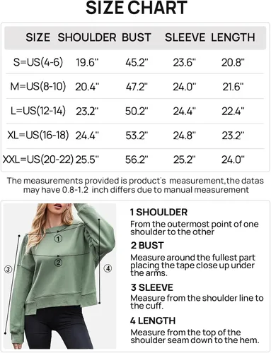 Vista 6 de MEROKEETY Sudaderas recortadas de gran tamaño para mujer, cuello redondo, forro polar, para entrenamiento, trajes de otoño