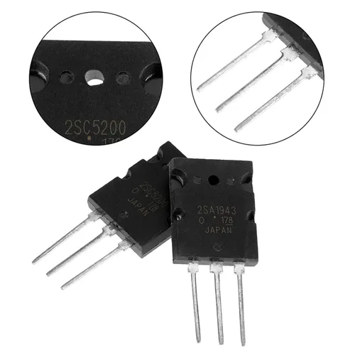 Vista 7 de Kit de transistor O, enchufe de transistor amplificador 2Sc5200, 5 pares de alta potencia 2SA1943, 2SC5200, transistores de uso general