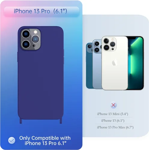 Vista 381 de Funda compatible con iPhone 8 Plus, iPhone 7 Plus/6 Plus/6S Plus con cordón, funda cruzada para iPhone con correa ajustable de silicona para iPhone