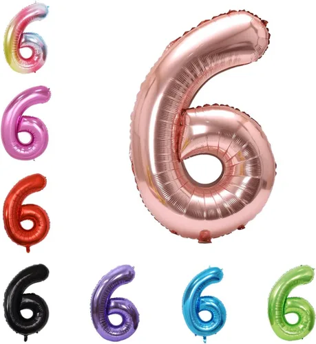 Vista 17 de Globo grande de helio con números 0-9 de 40 pulgadas para cumpleaños, bodas y fiestas (rojo, 9)