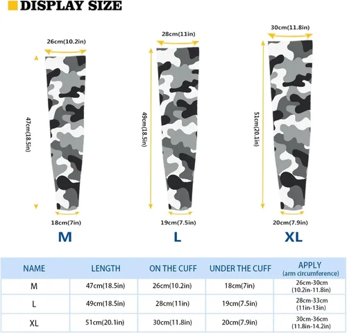 Vista 34 de CLOHOMIN Mangas para brazos, protección solar, mangas de compresión, cubierta de tatuaje para mujeres y hombres, manga deportiva atlética refrescante