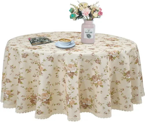 Vista 36 de Mantel cuadrado con estampado floral de 38 x 38 pulgadas, resistente a las manchas e impermeable, para cocina, comedor, interior y exterior