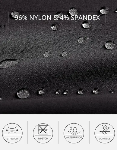 Vista 5 de PULI Pantalones de senderismo impermeables para hombre, ajustados, elásticos, ligeros, con bolsillos