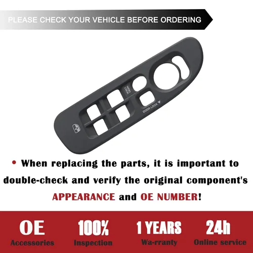 Vista 6 de Bisel del interruptor de ventana de puerta Gray Master Power del lado delantero del conductor para Dodge Ram 1500 2500 3500 Quad Cab 2002-2008