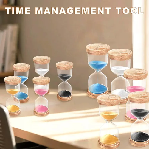 Vista 9 de Temporizador de Arena de 1 Minuto, Reloj de Arena de Madera, Reloj de Arena Azul Pequeño, Reloj de Arena de 1 Minuto para Aula, Juego, Decorativo