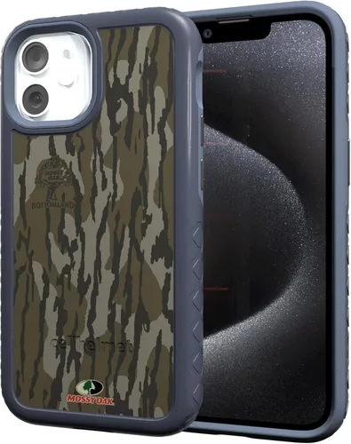 Vista 42 de cellhelmet Mossy Oak Agua Yellowfin Funda de doble capa en morado lila diseñada para iPhone 13 Pro Max a prueba de golpes y caídas, duradera
