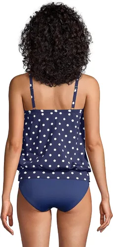 Vista 2 de Lands' End Traje de baño tankini largo resistente al cloro para mujer, con tirantes ajustables