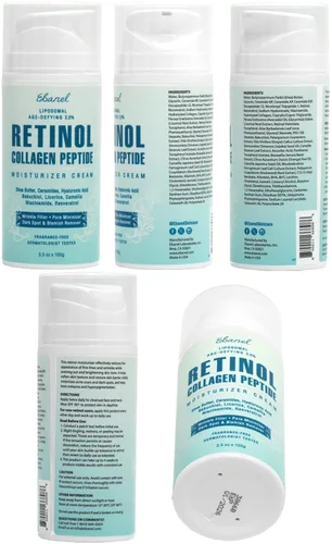 Vista 8 de Ebanel Crema hidratante facial con 2.5% de retinol con péptidos, vitamina C, ácido hialurónico, crema de noche antienvejecimiento y arrugas, crema