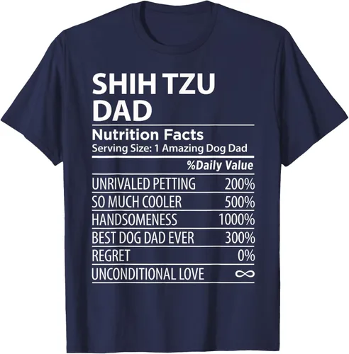 Vista 74 de Shih Tzu Dad - Camiseta divertida para dueño de perro Shih Tzu, Negro