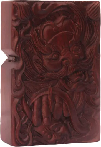 Vista 14 de Carcasa exterior de palisandro Huanghuali natural tallado para módulo Zippo (1000 brazos Avalokiteshvara de la diosa 3#)