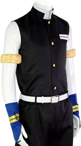Vista 5 de Demon Suma Hinatsuru Makio - Traje de kimono para mujer, disfraz de Uzui Tengen, disfraz de cosplay