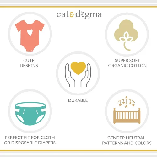 Vista 6 de Cat & Dogma Pantalones de bebé unisex de algodón orgánico
