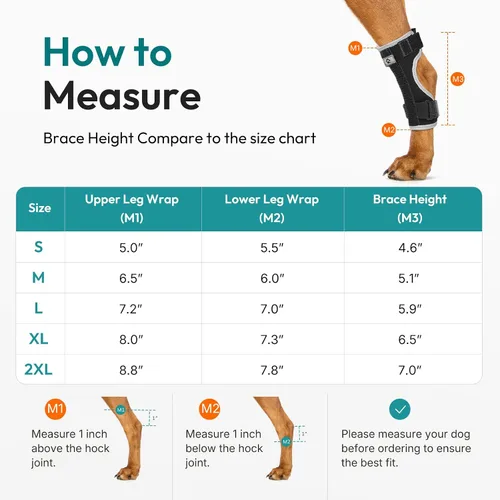 Vista 4 de Dog Leg Brace for Hock Joint, Dog Splint Ankle for Arthritis, Sprains S Negro