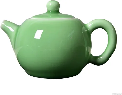 Vista 11 de Tetera Celadon, tetera de porcelana verde jade, utensilio de té de kungfu, ceremonia de té, 4 colores opcionales, (verde claro)