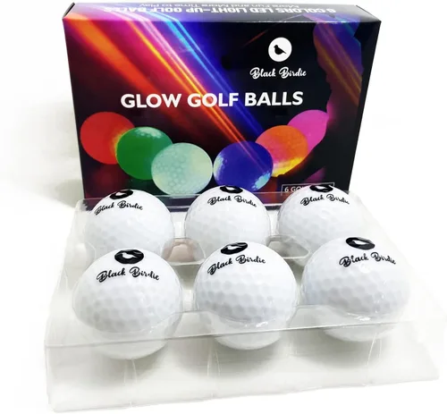 Vista 6 de Blach Birdie Pelotas de golf nocturnas que brillan en la oscuridad se iluminan 10 minutos intermitentes en seis colores para hombres y mujeres