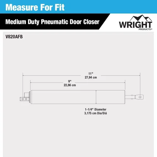 Vista 11 de Wright Products Cierre neumático para puerta de tormenta – Ajustable, cierre suave con arandela de retención abierta (Transicional, Bronce)