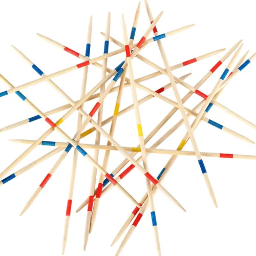 Vista 2 de Juego de 41 palos de bambú de 12 pulgadas, juego de mesa clásico, divertido juego de mesa familiar, regalo para adultos y niños