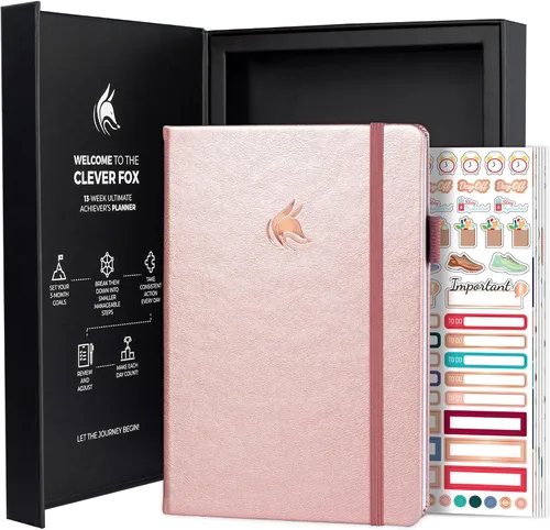Vista 12 de Clever Fox Ultimate Achiever's Goal Planner - Diario de enfoque y productividad de 90 días. Planificador organizador diario, semanal y mensual sin