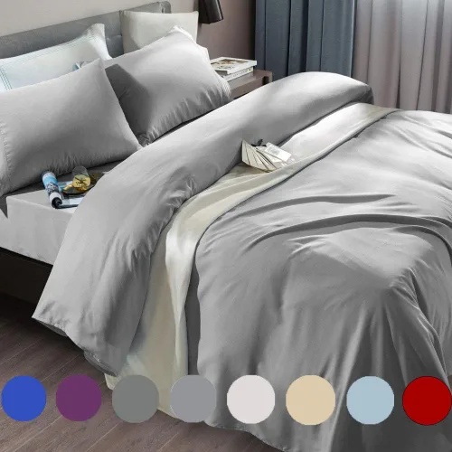 Vista 18 de SONORO KATE Juego de sábanas de cama de microfibra súper suave de 1800 hilos, sábanas egipcias de lujo que se ajustan a colchones de bolsillo Beige