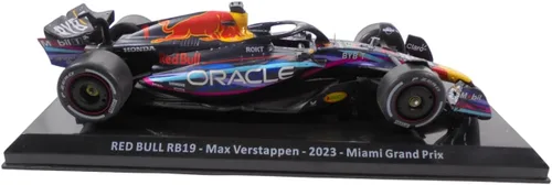 Vista 2 de Fórmula 1 compatible con Red Bull RB19#1 Max Verstappen World Champion Miami GP 2023-1/24 Scale Model Car OR100