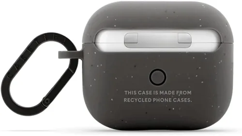 Vista 2 de CASETiFY Bounce - Funda para Airpods (3ª generación) con anillo - Black Kingsnake - Carbón mate