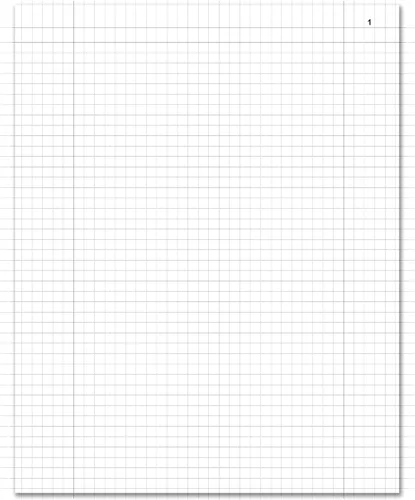 Vista 2 de BookFactory, Computation, cuaderno de 150 páginas (9 1/4" x 11 3/4"), anillado, resistente, tapa traslúcida