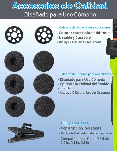 Vista 6 de commountain XPR 3500e XPR 3300e Auricular con Micrófono Compatible para Radios Motorola XPR3300e XPR3500e XPR3300 XPR3500, Auricular en Forma de G