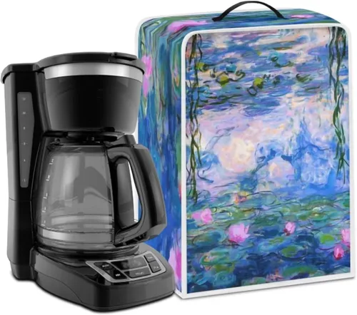 Vista 34 de DISNIMO Cubierta antipolvo para cafetera de mariposa azul, fundas para máquina de hacer café de cocina con mango superior, cubierta