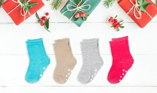 Vista 5 de Silky Toes Paquete múltiple de calcetines antideslizantes para bebés, niñas y niños pequeños