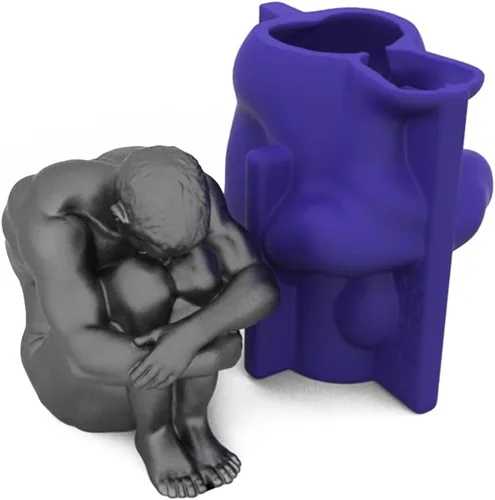 Vista 10 de Molde de silicona para cuerpo humano 3D - Molde grande de yeso de jabón para velas de chocolate con fondant