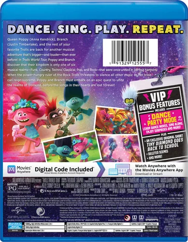 Vista 2 de Trolls World Tour Blu-ray
