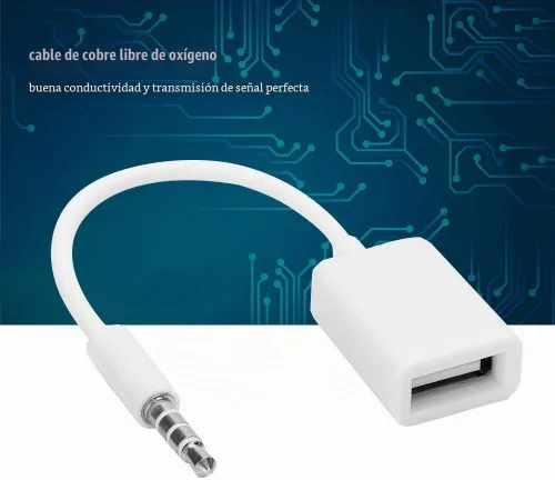 Vista 4 de Socobeta Convertidor de cable MP3 TV USB hembra a conector de 0.138 in macho de 0.138 in macho a USB hembra adaptador de cable de audio AUX