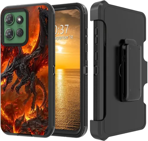 Vista 96 de Funda para Moto G Stylus 5G 2023 con funda de clip para cinturón y soporte, resistente de doble capa, resistente a prueba de golpes, para Motorola