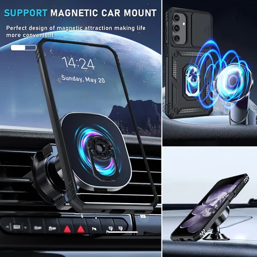 Vista 8 de Janmitta Funda compatible con Samsung Galaxy A16 5G/4G con Cubierta Deslizante Integrada para Lente de Cámara + Protector de Pantalla + Soporte