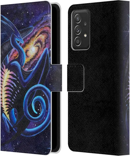Vista 322 de Head Case Designs Officially Licensed Carla Morrow Galactic Entrancement Dragons Leather Wallet Case Compatible with Samsung Galaxy A07 4G