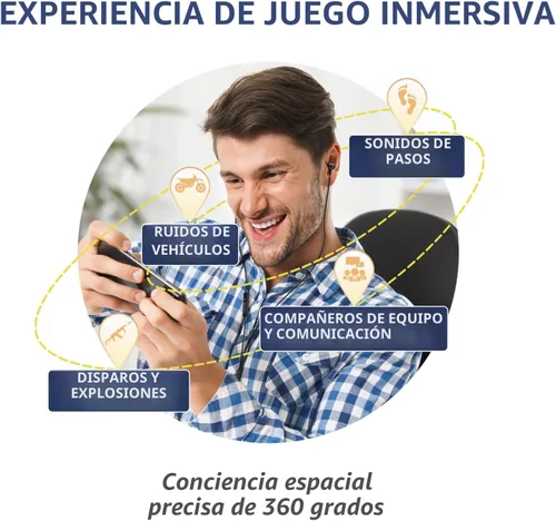Vista 8 de LUDOS OMNITONE Auriculares con cable in-ear, 5 años de garantía, auriculares con micrófono, conector de 3.5 mm, auriculares con cable