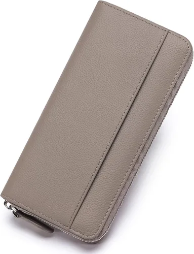 Vista 18 de RFID Blocking Womens Zipper Wallet Leather Large Capacity Billfold Clutch Zip Around Wallets for Women
