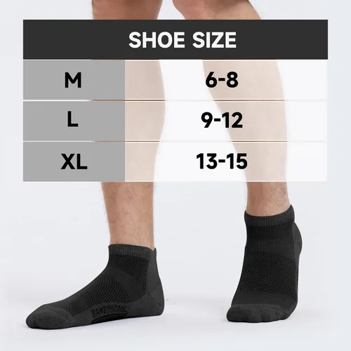 Vista 42 de BAMBOO COOL Calcetines atléticos de tobillo para hombre con acolchado y absorción de humedad, calcetines de malla para correr de corte bajo