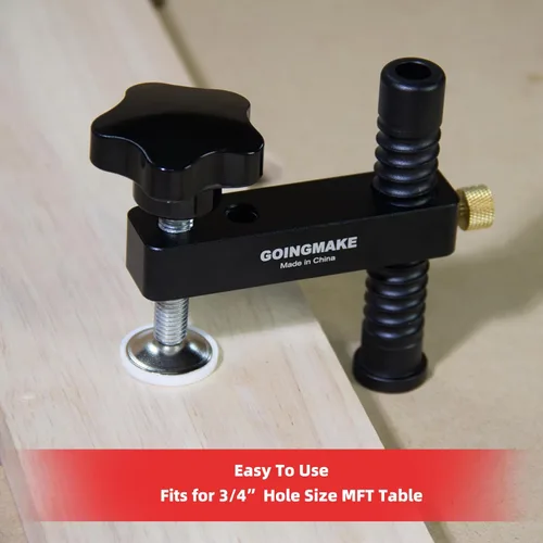 Vista 5 de GOINGMAKE Abrazadera de banco para perro, abrazaderas de agujero de perro de banco de 3/4 pulgadas para herramientas de carpintería, abrazaderas
