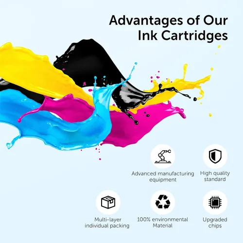 Vista 5 de Combo de cartuchos de tinta compatibles 952XL última actualización de repuesto para cartuchos de tinta HP 952 XL para Officejet Pro 7740 8210 8710