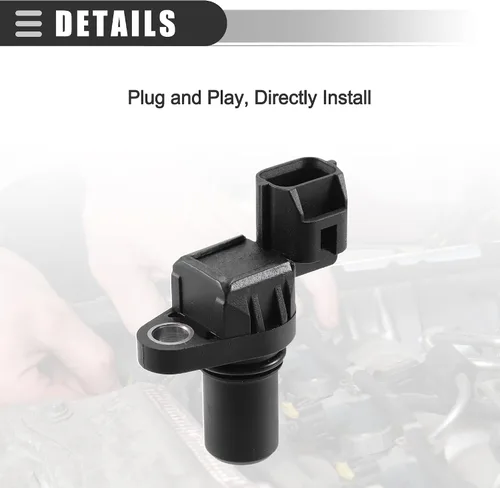 Vista 7 de Motoforti Sensor de posición del árbol de levas, para Mitsubishi Eclipse 1996-2005, ABS, MD327107, negro