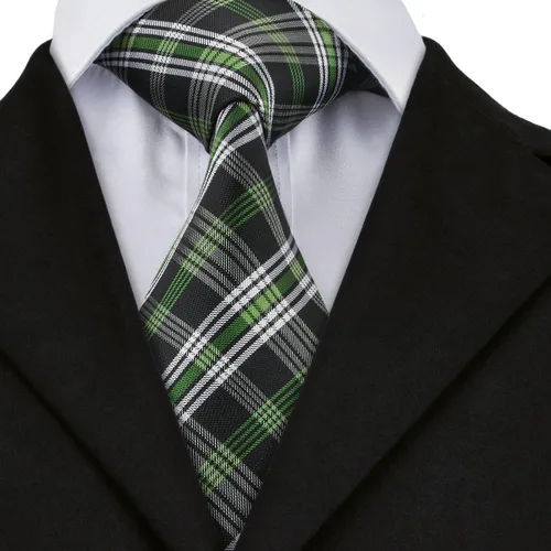 Vista 36 de Hi-Tie Corbatas de seda para hombre, diseño de cachemira a rayas, con bolsillo, gemelos cuadrados, conjunto formal de negocios